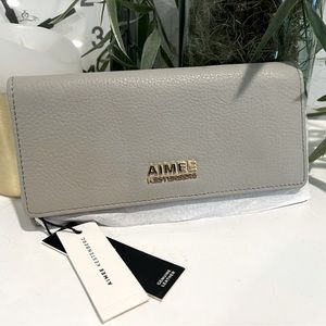 Aimee Kestenberg Sovana Fold Over Slim Wallet - Elephant Gray - NWT